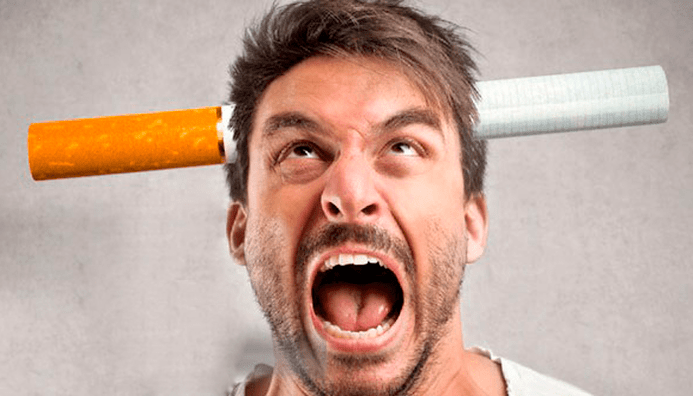 Irritability at smoking cessation in men