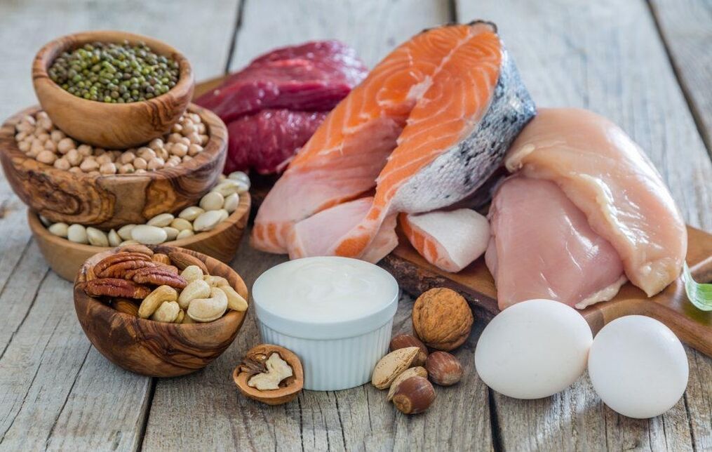 Products with high content of animal and vegetable protein